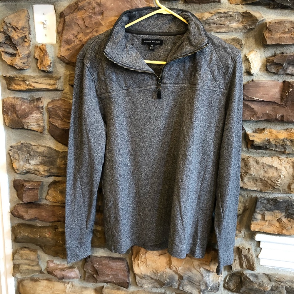 Banana Republic 1/4 Zip Sweater Gray